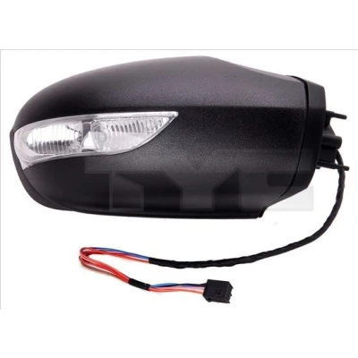 Abbildung von Außenspiegel Tyc 321 0089 rechts schwarz für elektr.Spiegelverstellung, asphärisch, beheizbar MERCEDES BENZ: A Klasse, B Klasse