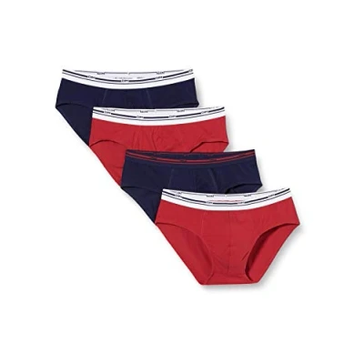 Abbildung von Dim Slip Mit Kontrastierendem Bund Classic Colors Herren x4, Blau/Rot/Blau/Rot, L