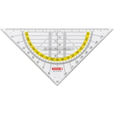 Abbildung von Geometrie Dreieck 16cm Griff klar