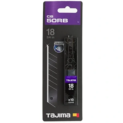 Abbildung von Tajima PREMIUM 18 mm schwarz beschichtete Messerklinge (10er Pack)