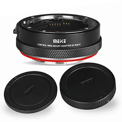 Abbildung von Meike MK EFTR B für Canon EF/EF S Objektiv auf RF Mount Kameras Autofokus Adapter mit Steuerring Objektive EOS R RP R5 R6 und RED Komodo