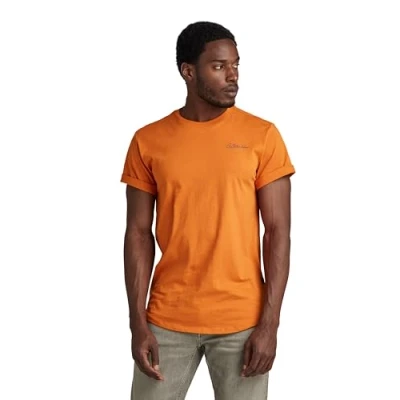 Abbildung von G STAR RAW Herren Back gr lash r T Shirts, Orange (orange D24431 C372 1018), M