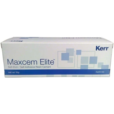 Abbildung von Maxcem Elite Refill weiß opak 2 x 5 g Spritze, 18 Automisch Spritzenaufsätze, 8 intraoral Spitzen, 1 Anleitung