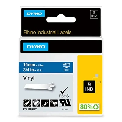 Abbildung von Dymo 1805417 (19 mm) Weiß bis blau Tape