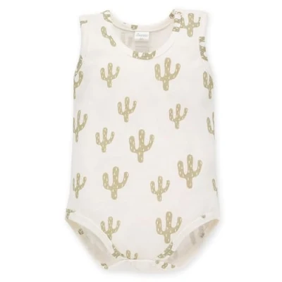 Abbildung von Pinokio Baby Jungen Bodysuit Sleeveless Regular Underwear, Ecru Cactuss, 62 EU