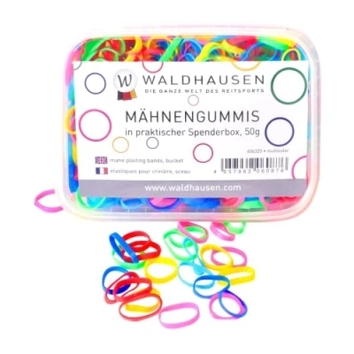 Abbildung von Waldhausen Mähnengummis in Spenderbox, extrabreit, mehrfarbig One Size Mischen Farben