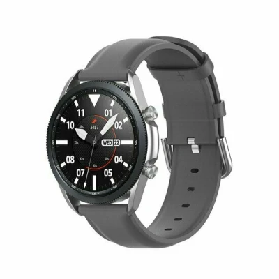 Abbildung von Garmin Vivoactive 4 / 4L Klassisches Lederarmband Grau Leder