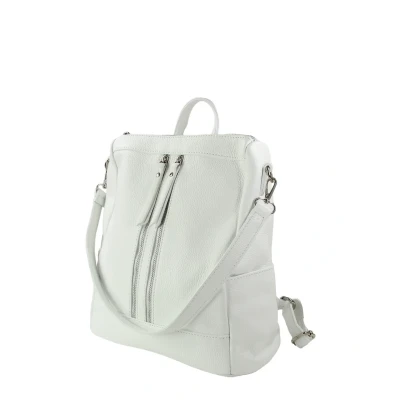 Abbildung von Toscanto Damen Cityrucksack Leder Rucksack weiß ORT100RW