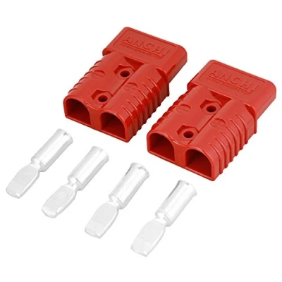 Abbildung von 2 Stück 175A 600V Batterie Schnellkupplungswinde, Stecker Kontaktabdeckung rot mit 4 Zubehörteilen