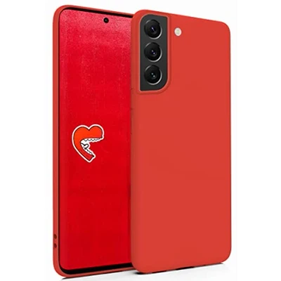 Abbildung von MyGadget Hülle für Samsung Galaxy S22 Plus robuste Silikon Schutzhülle TPU Case Slim Silikonhülle Back Cover Ultra Kratzfest Handyhülle matt Rot