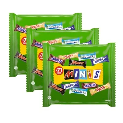 Abbildung von MIXED Minis 3x1425g Twix, Snicker, Mars, Bounty, Milky Way Partymix Schokoriegel Schokolade