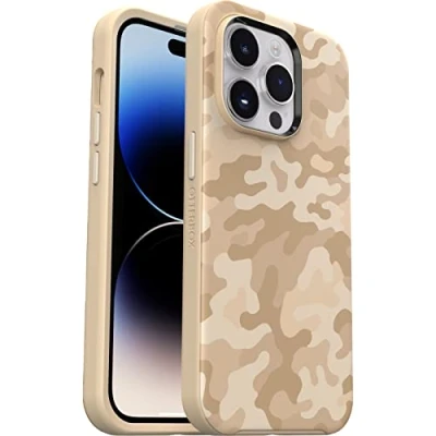 Abbildung von OtterBox Symmetry+ Case for iPhone 14 Pro with MagSafe, Shockproof, Drop Proof, Protective Thin Case, 3X Tested to Military Standard, Sand Storm CAMO