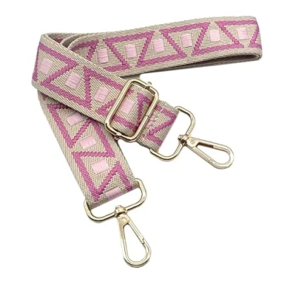 Abbildung von Verstellbarer Schultergurt für Taschen Rosa, Taschengurte zum Wechseln, Taschengurt Breit mit Karabiner Gold, 80 130 cm Tragegurt Tasche Damen Schulterriemen, Handtasche, 3.8cm, 1104
