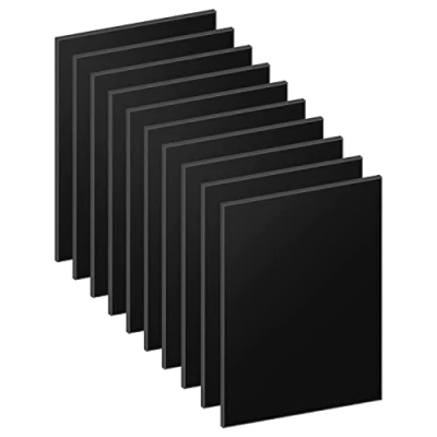 Abbildung von DRERIO 10 Stück Acrylplatten Schwarz Acryl Rohlinge Rechteckige Acrylscheiben 15 x 10cm 1 mm Kleine Schwarze Acrylplatte Kunststoffplatten Dünne Schilder für Bild Malerei DIY Craft
