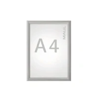 Abbildung von Maul Klapprahmen MAULstandard A4 Bilderrahmen für Poster, Werbemittel &amp; Fotos Robuster Rahmen mit 25mm Aluminiumprofil Montage in Hoch und Querformat möglich Silber 6604408