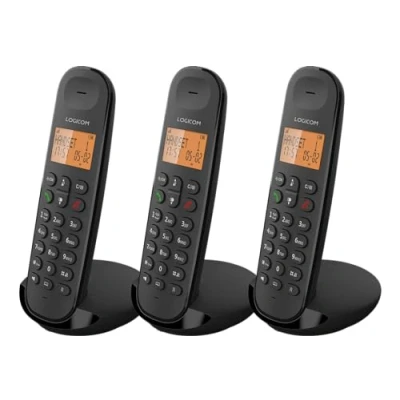 Abbildung von Logicom ILOA 350 Schnurloses Festnetztelefon ohne Anrufbeantworter Trio analoge und DECT Telefone Schwarz