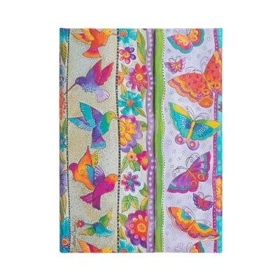 Abbildung von Paperblanks Hummingbirds &amp; Flutterbyes Playful Creations Midi Lined Wrap Closure 120 Gsm