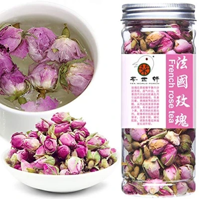Abbildung von Plant Gift France Rose Tea, 法国玫瑰 Frankreich Tee, duftende Natürliche Rosa Damasasa Buds Blume Blütenblätter, Essensgrad Gesundheit Kräuter Tee 50g / 1.76oz