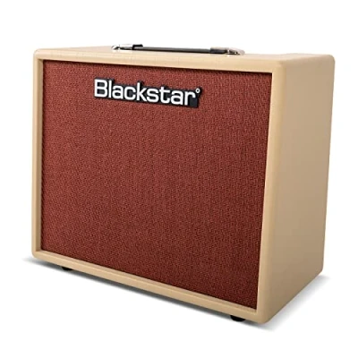 Abbildung von Blackstar Debut 50R Cream Oxblood 50 Watt E Gitarrenverstärker mit Reverb