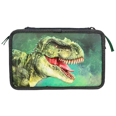Abbildung von Depesche Federmäppchen Dino World 3 Fach Federtasche mit 3D Effekt, (1 tlg)