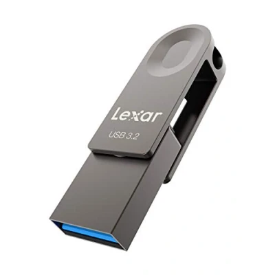 Abbildung von Lexar USB Stick 3.2 128 GB, Gen 1, C &amp; A, Lesegeschwindigkeit bis zu 100 MB/s, unterstützt OTG, Metallspeicher für PC, Laptop, Auto, TV, Smartphone Typ C, Android