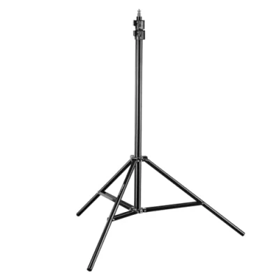 Abbildung von Walimex pro AIR 280 FW 806 Lampenstativ Lichtstativ mit Luftfederung Höhe max cm, 6 kg Traglast, sehr stabil, Aluminium, Leuchtenstativ für Fotografie Studio Outdoor, Schwarz