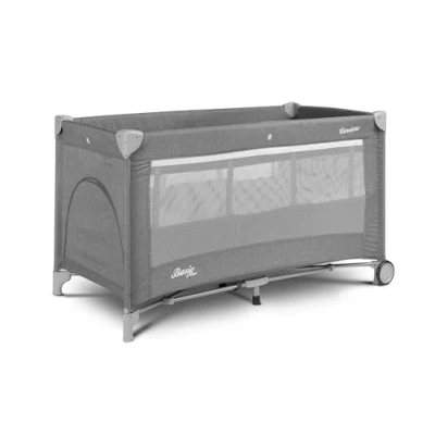 Abbildung von CARETERO Basic Plus Baby Reisebett mit Matratze 120x60 cm Faltbares für Babys bis 15 kg Ab Geburt 4 Jahre Inkl. Transporttasche Grau