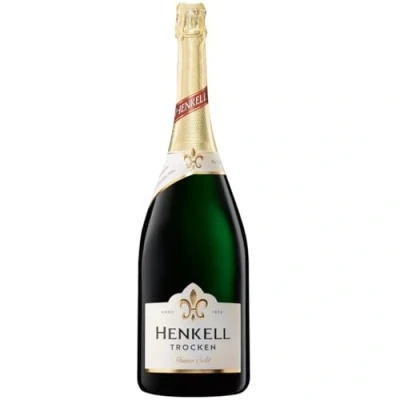 Abbildung von Henkell Sekt Trocken (1 x 3 l) Veganer in großer Doppelmagnum Flasche, zum Verschenken, als Geschenk, zur Hochzeit, fruchtig frisch, feinperlig, VEGAN