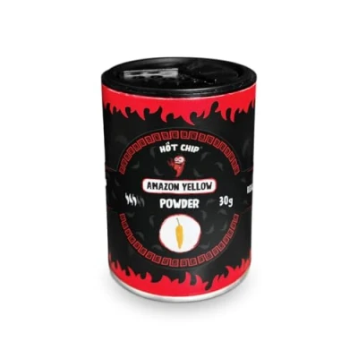 Abbildung von HOT CHIP Amazon Yellow Chili Pulver 30 g Fruchtig scharfes Chilipulver mit Zitronennote Exotisches Gewürz aus Südamerika Ideal für Fleisch, Currys &amp; Saucen