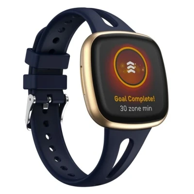 Abbildung von Fitbit Versa 3 &amp; 4 / Sense 1 2 Sportband Teardrop Design Groß Dunkelblau