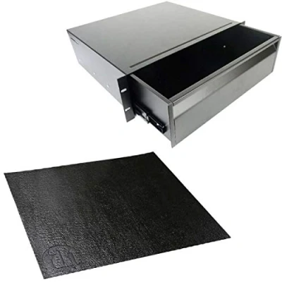Abbildung von Bundle: Adam Hall 3 HE ERGO 19&quot; Stahl Rackschublade 874E03 Rack Schublade incl. Anti Rutsch Matte 87 INLAY (3 + Rutschmatte)