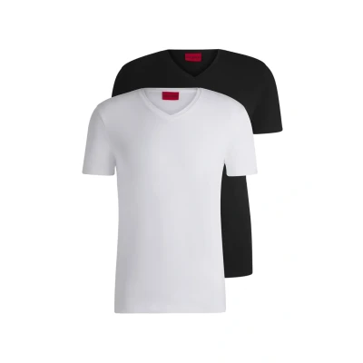 Abbildung von HUGO 2 PACK Tshirt basic, Herren, Größe: Small, Black/white