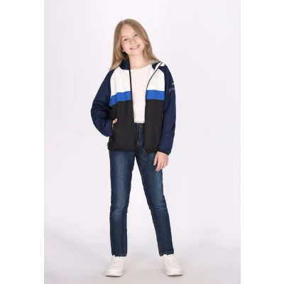 Abbildung von Schmuddelwedda Übergangsjacke für Kinder, Größe: 116, Marine colorblock