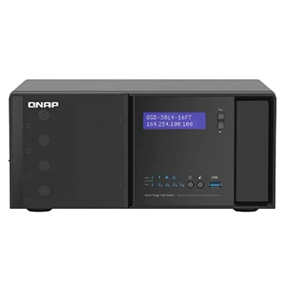 Abbildung von QNAP Systems QGD 3014 16PT 8G 16 Port Smart Managed Switch [14x 1GbE (RJ45), 2x SFP/RJ45 Combo, 3x USB 3.0, HDMI, 802.3at PoE+, Layer 2]