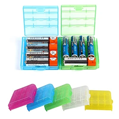 Abbildung von HOMEJOY 6 Stück Hartplastik Batterie Aufbewahrungskoffer Organizer für AA und AAA Batterien wiederaufladbare