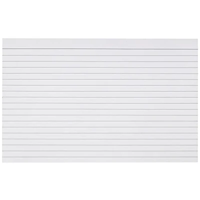 Abbildung von Q Connect Karteikarten, fein liniert, 20,3 x 12,7 cm, Weiß, 100 Stück