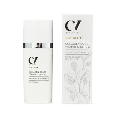 Abbildung von Age Defy+ Collagen Boost Vitamin C Serum 30 ml Natürliches Bio Anti Aging Gesichtsserum von Cha Vøhtz und Hyaluronsäure Ohne Paraben Ethylalkohol Tierversuchsfrei vegan