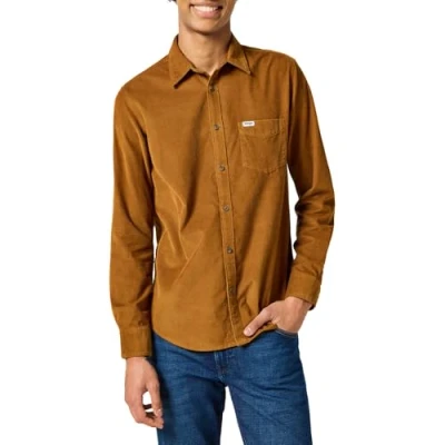 Abbildung von Wrangler Langarmhemd &quot;1 PKT CORDUROY SHIRT&quot;, mit Logodruck
