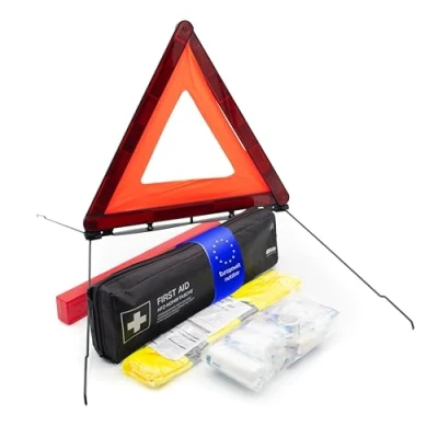 Abbildung von FLEXEO KFZ Verbandtasche DIN 13164:2022, (1 St), Erste Hilfe Tasche inkl. Warndreieck und Warnweste