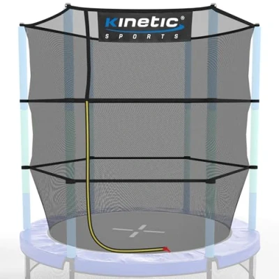 Abbildung von Kinetic Sports Trampolinnetz, Ersatz Fangnetz Netz mit Reißverschluss, UV beständig