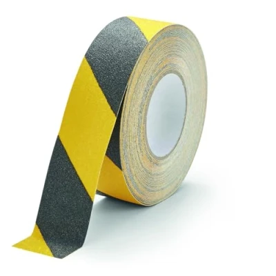 Abbildung von Durable Antirutschband standard DURALINE GRIP color, 50 mm x 15 m, zur Sicherung von Treppen, Rampen etc., gelb/schwarz, 1083130