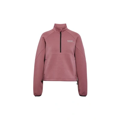 Abbildung von Hummel TECH BOXY HALF Sweatshirt, Damen, Größe: Large, Wistful mauve