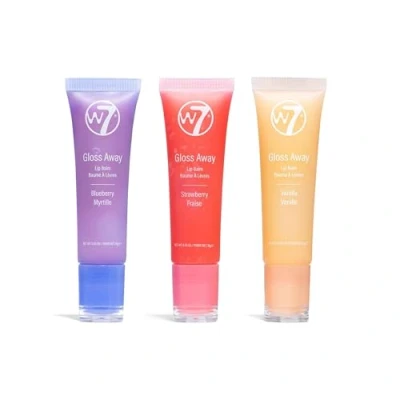 Abbildung von W7 Gloss Away Lippenbalsam Trio 3 Stück Pflegende Lippenbalsame mit Sheabutter Heidelbeere, Vanille, Erdbeere