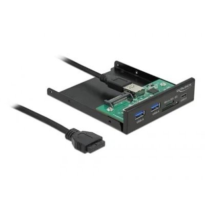 Abbildung von DELOCK Panel FRONTAL DE 3.5&quot; USB 3.2 GEN 1 X Type C™ + 2 TYP A SD Y RANURA Micro