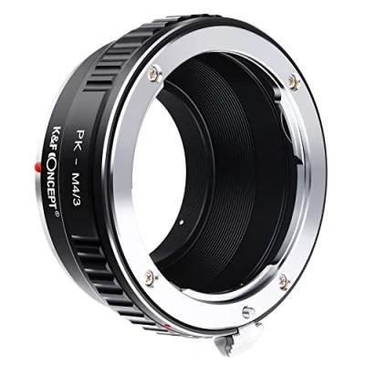 Abbildung von K&amp;F Concept Objektivadapter zur Montage von Pentax K PK Objektiven auf Micro 4/3 M4/3r G10 G3 GF3 GF1 E P3 P2 PL3 PL1，PK M4/3