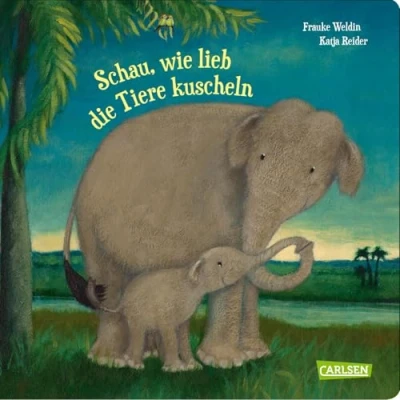 Abbildung von Schau, wie lieb die Tiere kuscheln: Warmherziges und niedliches Einschlafbuch in Reimen zum Vorlesen für Kinder ab 2