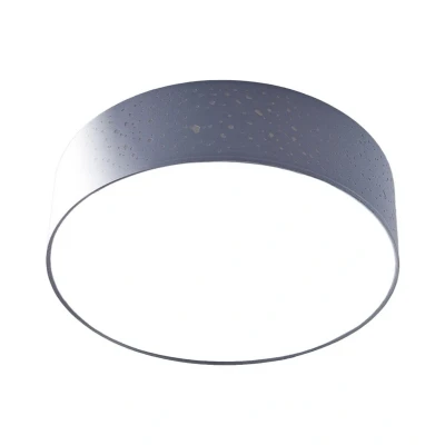 Abbildung von Lindby Deckenlampe Umma, Ø 50 cm, grau, nickel, Textil