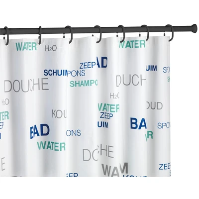 Abbildung von WENKO Duschvorhangstange &quot;Schwarz&quot;, ausziehbar, Länge 110 185 cm