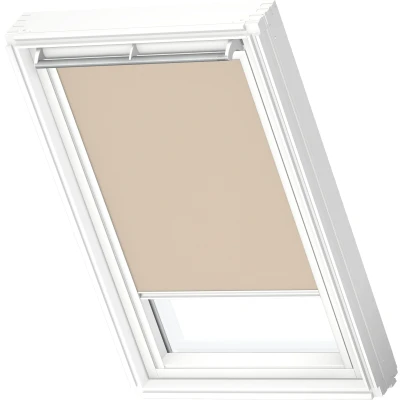 Abbildung von VELUX Original Dachfenster Verdunkelungsrollo, mit weißer Führungsschiene, Sandbeige, für GGL FK06, GGU GPL GPU GXL GXU FK06