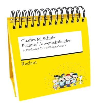 Abbildung von Peanuts’ Adventskalender. 24 Postkarten für die Weihnachtszeit: Adventskalender zum Aufstellen Erwachsene Mit Spiralbindung und lustigen Peanuts Comics auf heraustrennbaren